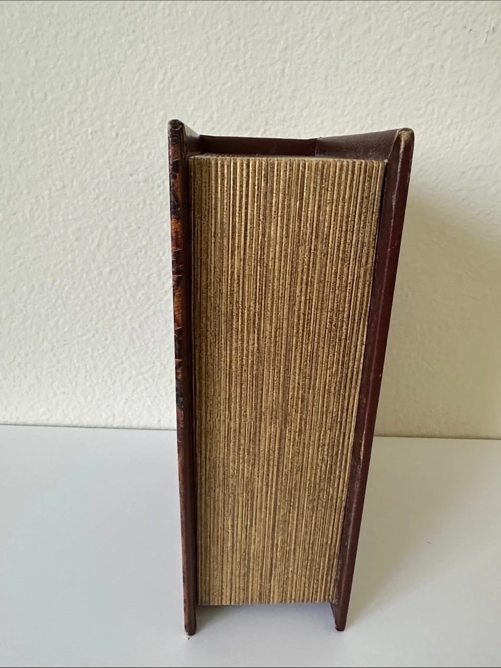 Decorative Faux Book Jewelry Trinket Storage Box Burgundy Lined Interior